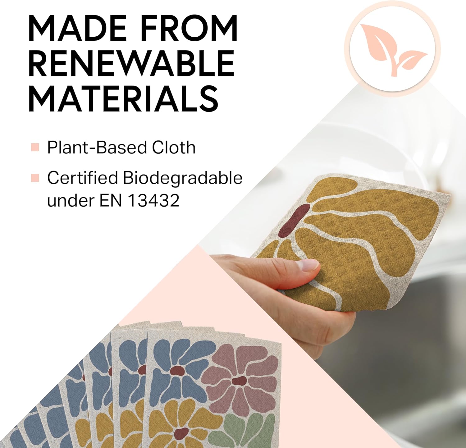 Swedish dishcloths for the kitchen – reusable, washable & eco-friendly