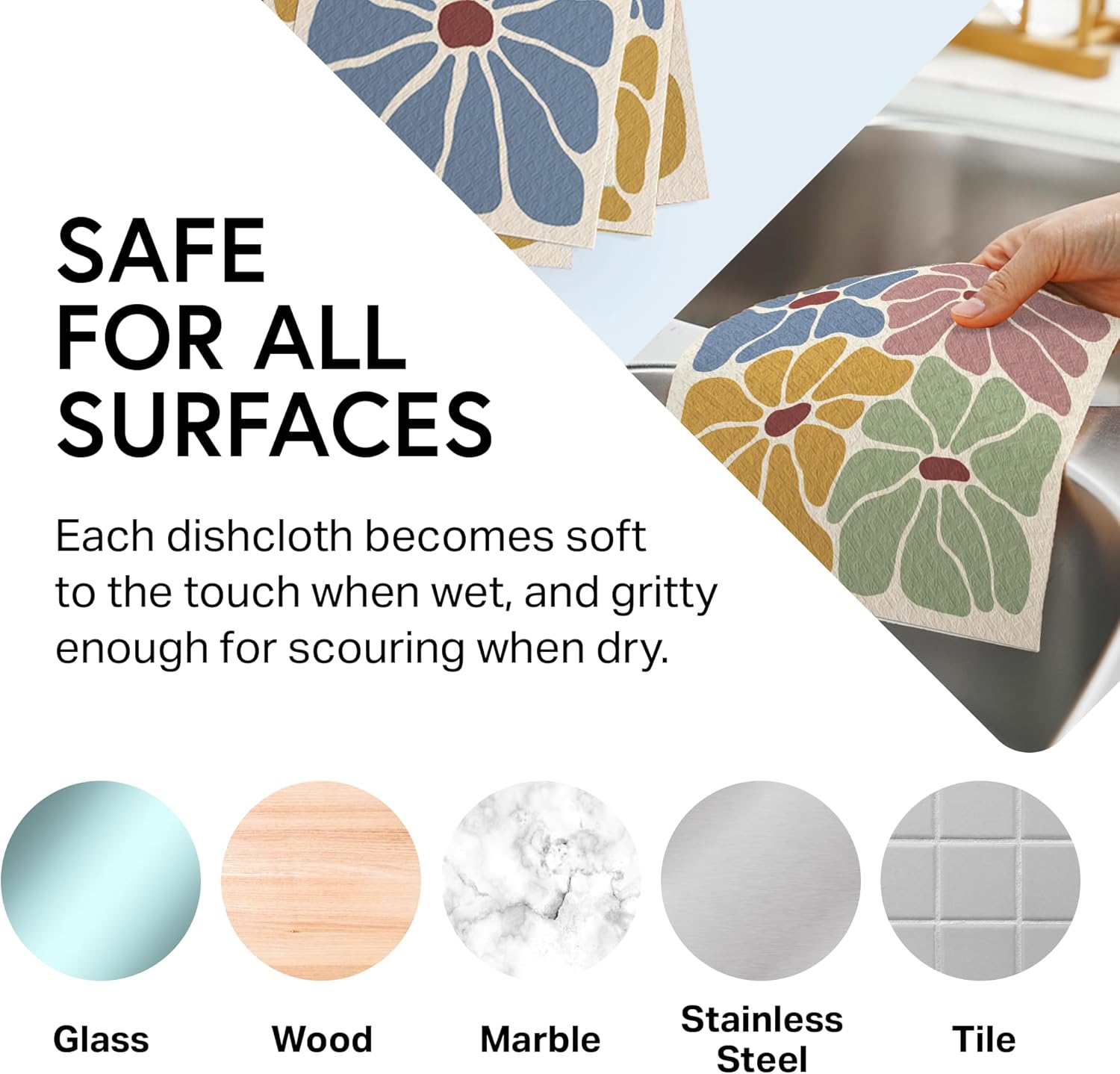 Swedish dishcloths for the kitchen – reusable, washable & eco-friendly