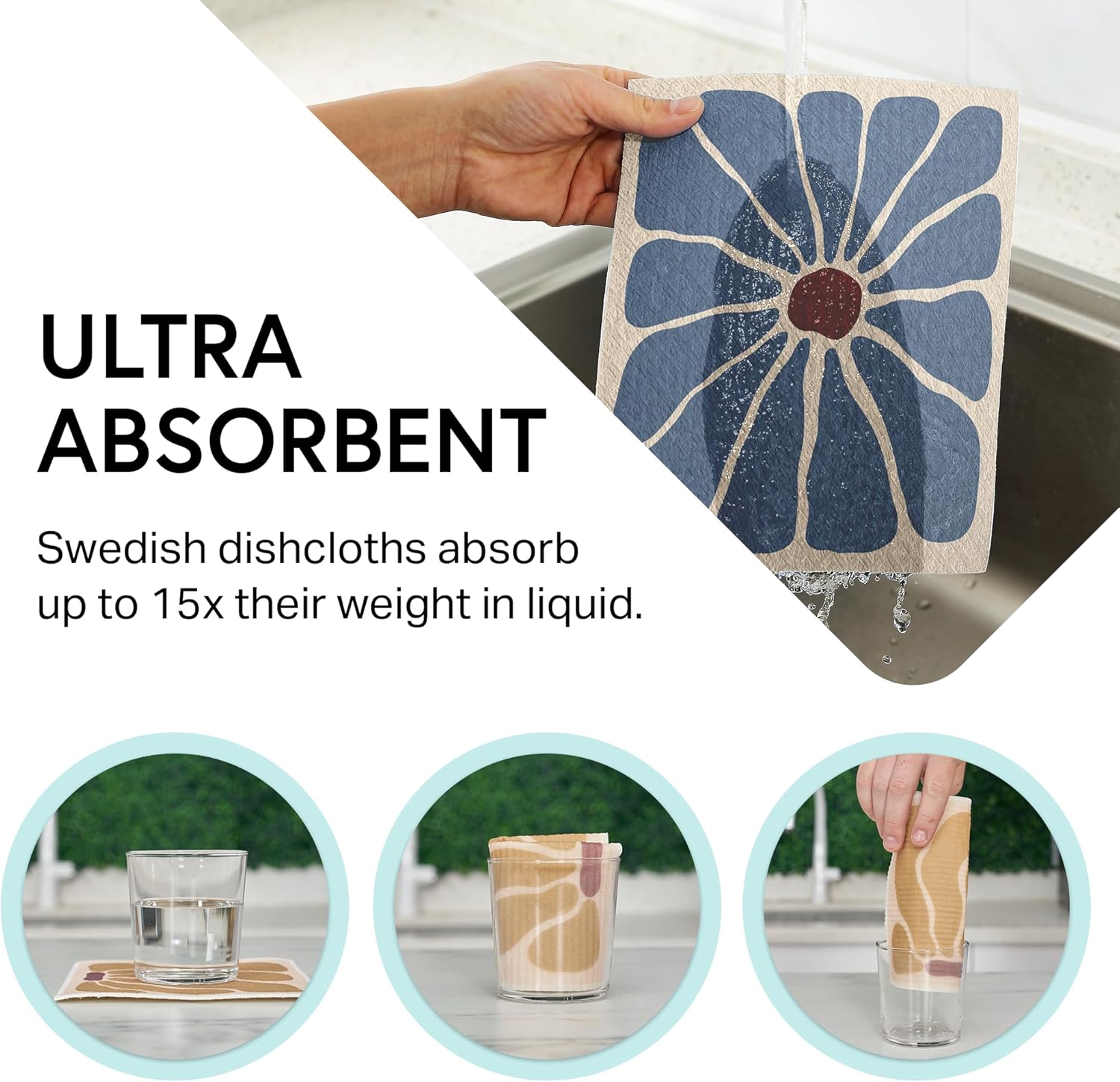 Swedish dishcloths for the kitchen – reusable, washable & eco-friendly